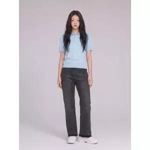 [하프클럽/씨]블랙 컷오프 부츠컷 데님 팬츠 SHPKX2224