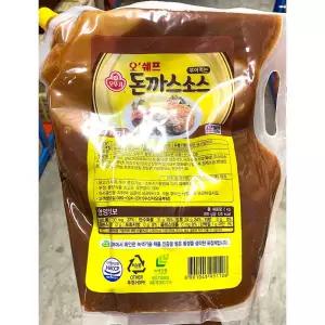 오뚜기 부어먹는 돈까스 소스 스파우트팩 2kg/일식/돈가스/스테이크/경양식/대용량/업소용/매운/간편/급식