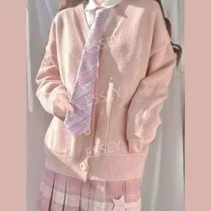 귀여운 루즈핏 카디건 일본교복가디건 니트 캐주얼 캐시미어