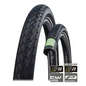 Schwalbe 700x38C/28x1.50/그린 마라톤 와이어, 블랙