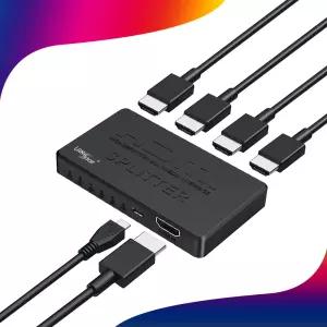 랜스타 LS-HD204C HDMI2.0 1:4분배기 Input 1포트 Output 4포트 3D 블루레이 포맷 지원