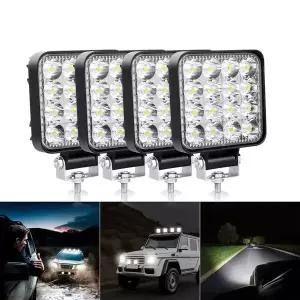 24개 LED 등 스팟 램프 오프로드 트럭 트랙터 보트 SUV ATV 12V 24V 8000LM 6000K 주행 안개등 자동차 액세