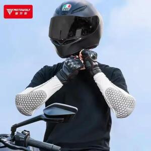 오토바이 방한 핸들 커버모토울프 여름 통기성 팔꿈치 패드, MTB 암 슬리브 장비