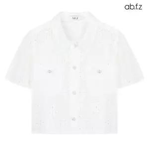 갤러리아 ABF.Z  레이스 크롭 반팔 블라우스 AZZCHB0A3H