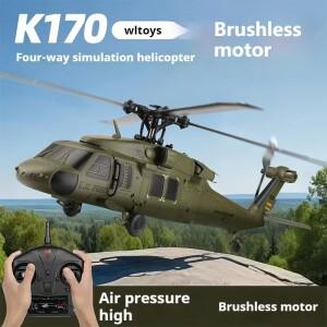 WLtoys K170 RC 헬리콥터 2.4G 6축 4채널 고도 유지 광학 흐름 원격 제어  장난감 드론 자동차