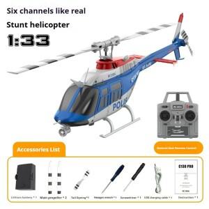 2025년형 Rhsky 브러시리스 C138 Pro RC 헬리콥터 벨 스케일 모델 6g 자이로 자동 호버 기능 리모컨 장난감