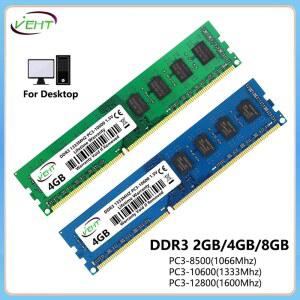 DDR3 2GB 4GB 8GB 데스크탑 메모리 Ram PC3 1066 1333 1600Mhz 1 5V 240Pin DDR3 8500 10600 12800 M 비 ECC 컴퓨터 메모리 Ram
