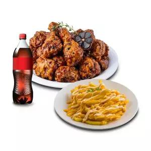 (호식이두마리) 딥블랙갈릭치킨+체다마요감자튀김+콜라500ml