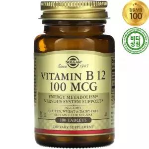 솔가 비타민 Vitamin B12 100mcg 100정 태블릿 타블렛 Tablets
