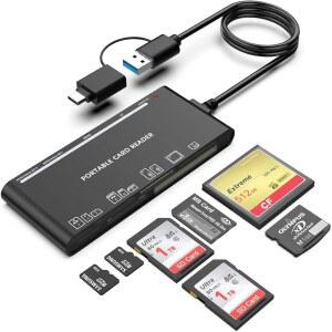 SD 마이크로 CF XD 및 MS용 USB 3.0 플러그 앤 플레이용 7-IN-1 USB-C 메모리 카드 리더 U2013 멀티