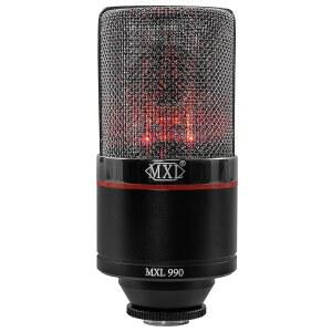 팟캐스트 노래 스튜디오 녹음 게임 스트리밍을 조명 블레이즈 990 콘덴서 빨간색 위한 LED MXL 마이크 XLR 다이어프램 대형