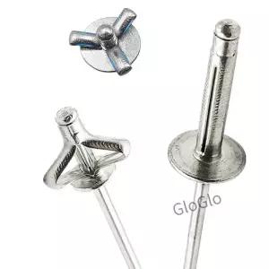 50pcs 실버 팝 블라인드 리벳 알루미늄 합금 32mm 볼트 스틸 생크 맨드릴 배기 패스너