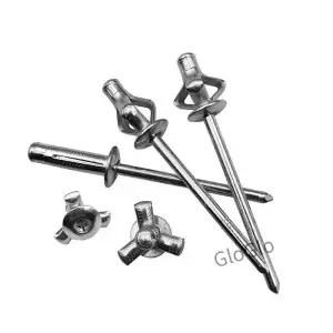 50pcs 알루미늄 대형 플랜지 블라인드 리벳 당겨 실버 장식 팝 네일 패스너 하드웨어 32mm