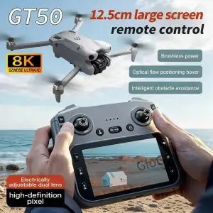 GT50 미니 5 프로 RC 드론 8K HD 듀얼 카메라 WiFi GPS 20분 비행 항공 촬영 쿼드콥터 원격 제어 U