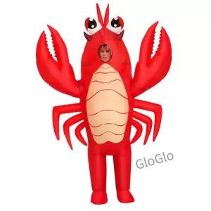 성인용 풍선 바닷가재 의상 파티를 위한 여성/남성용 가재 마디 그라/할로윈용 원지