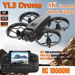 YT3 드론 8K 5G GPS 가용 HD 항공 촬영 원격 조종 항공기 듀얼 카메라 쿼드콥터 2026