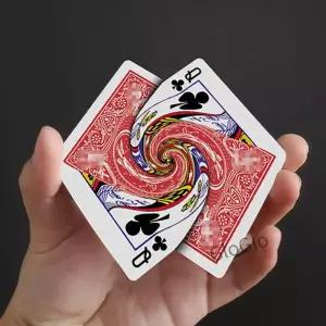 소용돌이 마술 트릭 카드 놀이 연결된 포커 변경 Magia Magician 닫기 거리 환상 특수 효과 정신주의 소품