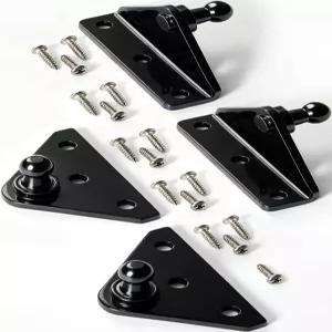 베파구 스트럿 장착 브래킷 10mm 볼 스터드 검은색 지지대 2pcs L형 플랫형 및 나사 헤드에만 해당