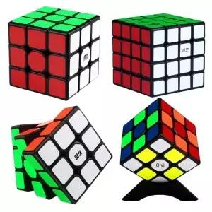 핫 치이 매직큐브 3x3 4x4 블랙 스티커 교육용 퍼즐 장난감 용 선물 큐보 마히코