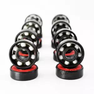 8pcs 608 2RS 세라믹 볼 베어링 8227mm 고속 롤러 스케이트 스케이트보드 휠 롱보드