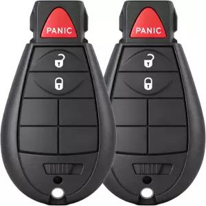 닷지 RAM용 스마트 키 포빅 2013-2018 2PCS 이케발로그 3버튼 근접 교체용 1500 2500 3500 4500 5500