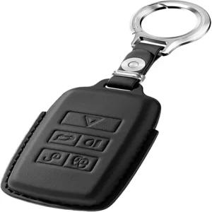 WUZUTU 가죽 스마트 리모컨 자동차 키 포브 케이스 커버 LR4 레인지로버 스포츠 Evoque Velar 2025 재규어