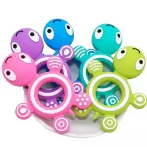 귀여운 실리콘 Teethers 1pc 거북이 동물 식품 학년 작은 막대 용품 간호사 선물 젖니가 남 장난감