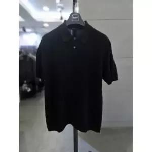 바쏘옴므 세이브존03 바쏘옴므 25 블랙 린넨 혼방 PK카라 반팔 니트 WSAGZ2WT04ABKA (31529225)
