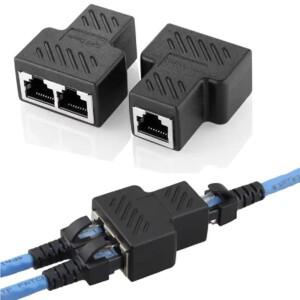 이더넷 케이블 분배기용 1-2 어댑터 Rj45 8P8C 버전 동시 인터넷 접속 IPTV 광대역 3방향 연결