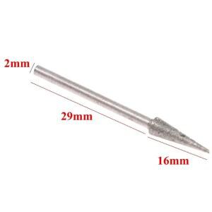 6Pcs 1-4mm 다이아몬드 그라인딩 헤드 바늘 비트 Burrs 조각 도구 2.35mm 생크 D
