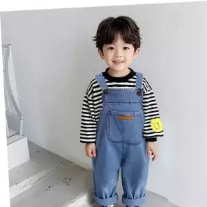 롤업포켓 아동 데님 멜빵팬츠 205632