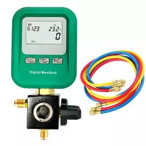 Vanlison 휴대용 디지털 HVAC 매니폴드 게이지 세트 R134A/R410A/1234YF 12 냉매용 진단 도구