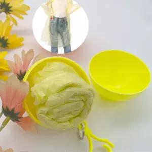 파스텔 남여공용 우의 우비 휴대용 비옷 키링 캡슐볼