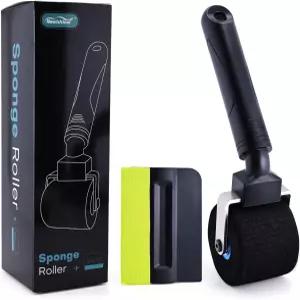 NEWISHTOOL 비닐 랩 도구 고르지 않은 질감을 2 스펀지 솔기 롤러 자동차 도포 리벳 데칼 필름용 펠트