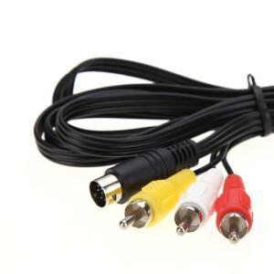 1.8M 9 핀 게임 오디오 AV 케이블, Sega Genesis 2 3 RCA 연결 코드 와이어 SEGA II/III 용