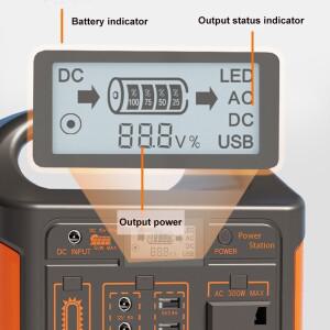 가이아레이 300W 휴대용 파워스테이션 256Wh 파워 LiFePO4 배터리 110V 220V 순수 정현파 태양광 발전기 U