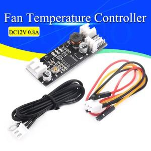 12V 0.8A DC PWM 2-3 단일 와이어 팬 온도 제어 속도 컨트롤러 섀시 컴퓨터 소음 감소 모듈 NTC B50K 3950