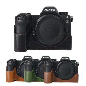 Nikon Z6III Z63 Mark 하단 커버배터리 오프닝 포함용 PU 가죽 손잡이 프린트 카메라 하프 바디 케이스