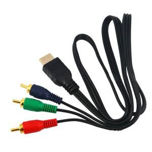 69HA 1m HDMI-RCA 비디오 케이블 호환 1080P 3 AV 코드 변환기 어댑터 hdTV TV 세트 케이스 DV 노트북