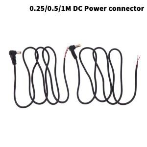 플러그 커넥터 연장선 5.5 X 2.1mm/2.5mm 직각 DC 전원 케이블 수
