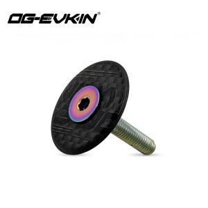 OG-EVKIN HC-001 탄소 헤드셋 탑 캡 티타늄 볼트 M6 X 35mm 1-1/8 인치슈퍼 라이트 6.2G 자전거 액세서리