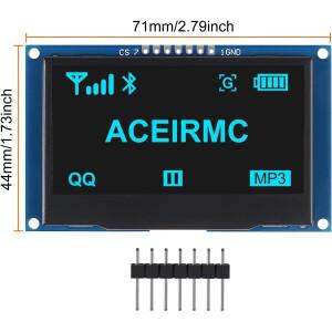 2.4인치 128x64 OLED LCD 디스플레이 모듈 SSD1309 Arduino UNO R3 C51 용 7 핀 SPI/IIC I2C 직렬 인터페이