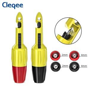 Cleqee P30039 2mm/4mm 소켓  후크 클립이있는 절연 와이어 피어싱 펑크 프로브  자동차 수리