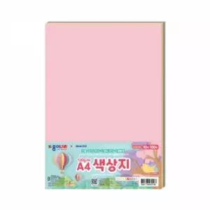 종이나라 A4 파스텔 양면색상지 10색 100매 종이접기 [BIT82428]