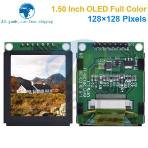 풀컬러 OLED 스크린 LCD 디스플레이 모듈 SPI 직렬 포트 인터페이스 SSD1351 컨트롤러 128x128 1.5인치