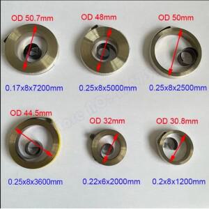 도매  토션 플랫 와이어 코일 스프링  힘 0.2/0.25mm 두께 * 8mm 너비 5000mm 길이