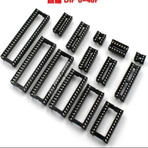 50pcs IC 소켓 DIP 칩 핀 2.54mm 피치 6/8/14/16/18/20/24/28Pin 24/28/32/40Pin 와이드 어댑터 솔더