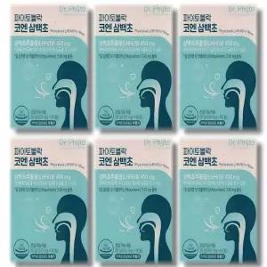 [보리담다] 닥터파이토 파이토블락 코엔 삼백초 500mg x 60정 LHF618 6박스