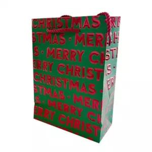 기븐 X-MAS 3D 금박쇼핑백 소 그린 / 180x80x240mm (10개) (nx) gp102060