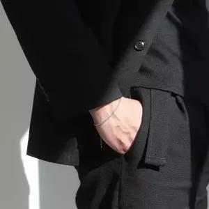 [벨가][벨가] 써지컬스틸 큐빅 2mm 체인 팔찌 (9414534A)